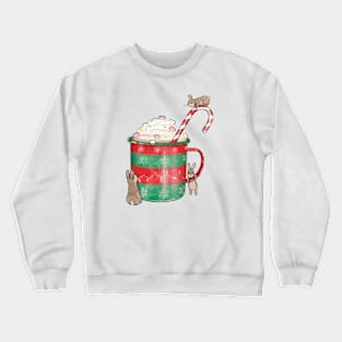 Hot chocolate bunnies Crewneck Sweatshirt